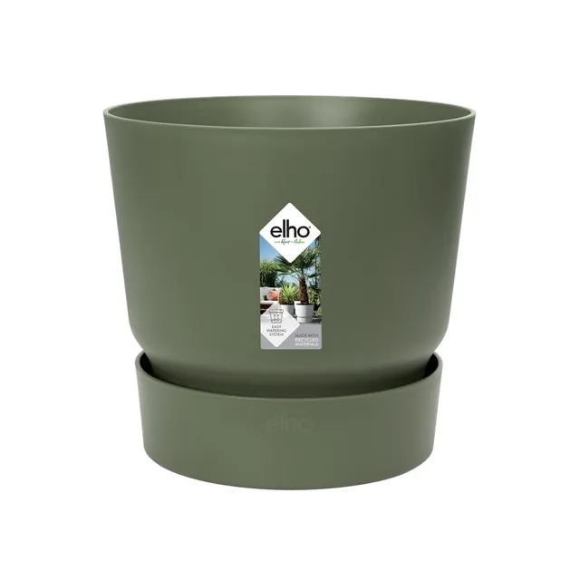 elho-greenville-rund-25-leaf-green-24-5-x-h-23-3-cm-blumentopf-mit-untersetzer-f image 1