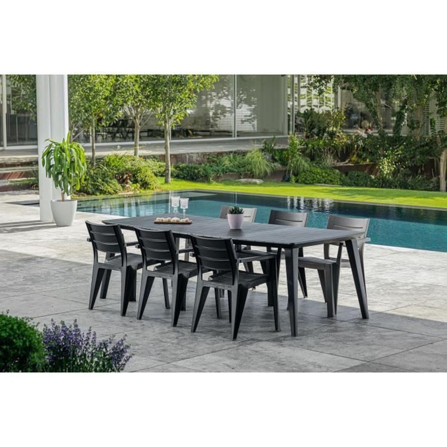 keter-allibert-lima-240-gartentisch-ausziehbar-graphit image 4