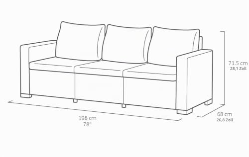 allibert-by-keter-gartenlounge-sofa-california-3-sitzer-199-x-68-x-72-cm-cappucc image 8