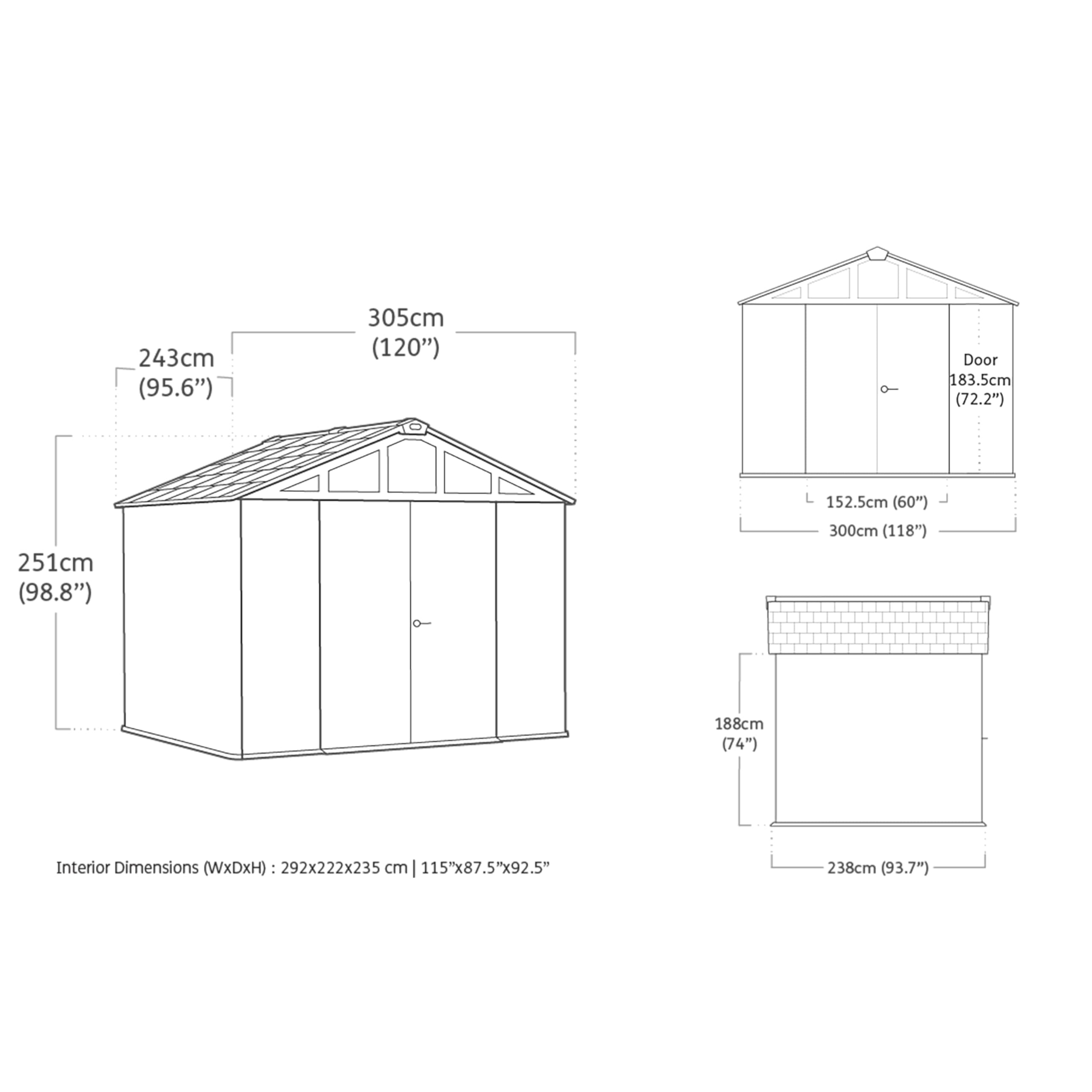 keter-stronghold-10x8-gartenhaus-evotech-stahlverst-rkt-grau-305-x-243-x-251-cm image 3
