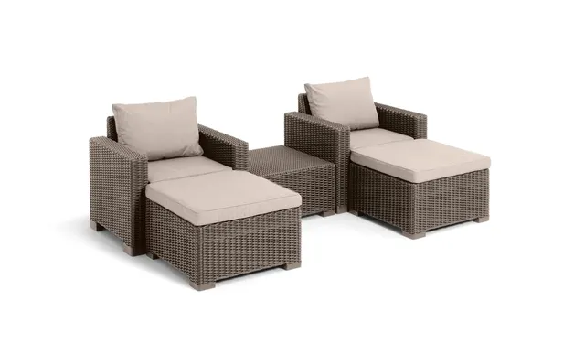 keter-allibert-california-balkonset-deluxe-2-bis-4-personen-cappuccino image 1