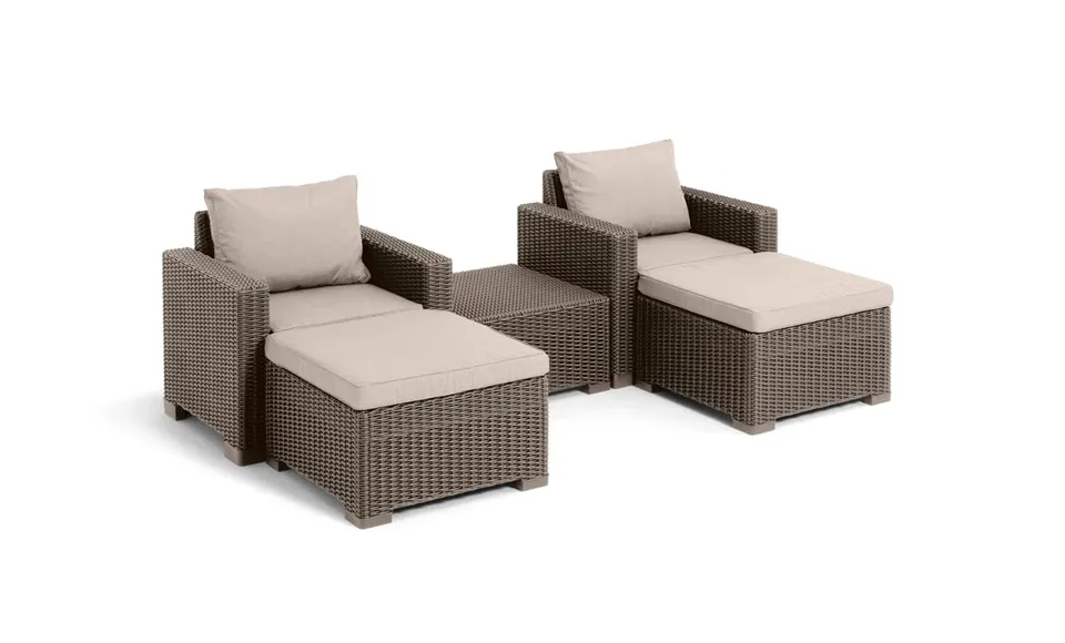 keter-allibert-california-balkonset-deluxe-2-bis-4-personen-cappuccino image 1