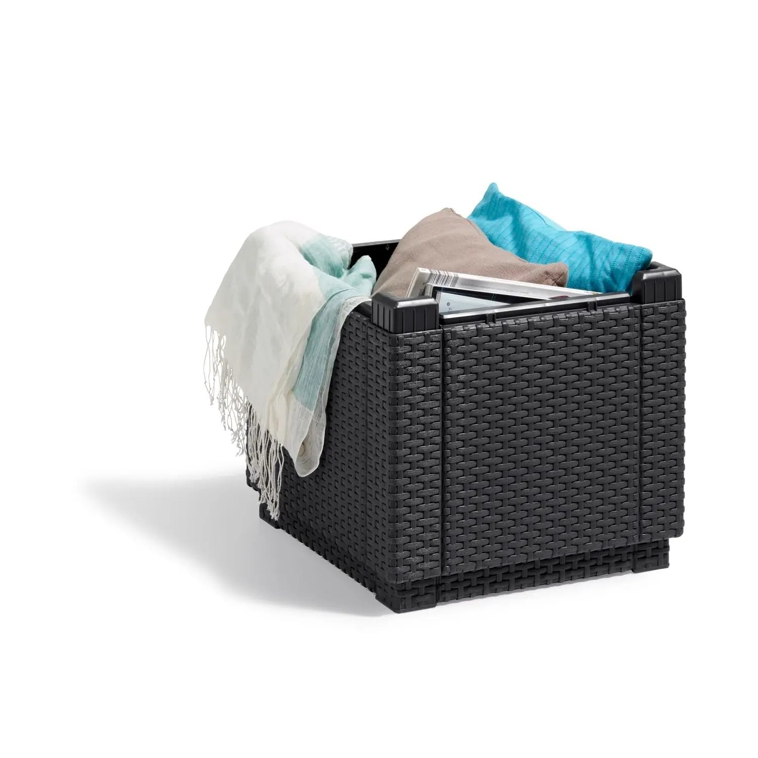 allibert-cube-garten-hocker-grau-mit-kissen-60-l-stauraum image 3