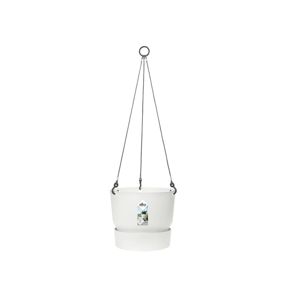 elho-greenville-h-ngeampel-24-cm-wei-23-5-x-h-20-5-cm-mit-untersetzer image 1