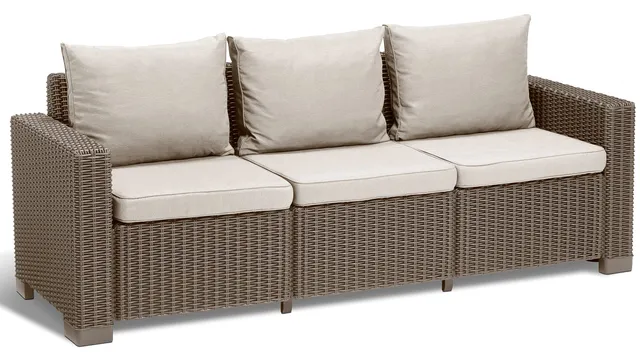allibert-by-keter-gartenlounge-sofa-california-3-sitzer-199-x-68-x-72-cm-cappucc image 1