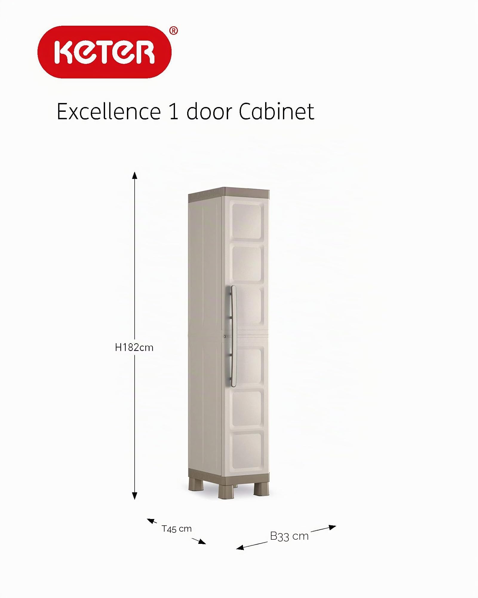 keter-excellence-kunststoffschrank-schmal-1-t-rig-33-x-45-x-182-cm-beige-taupe image 7