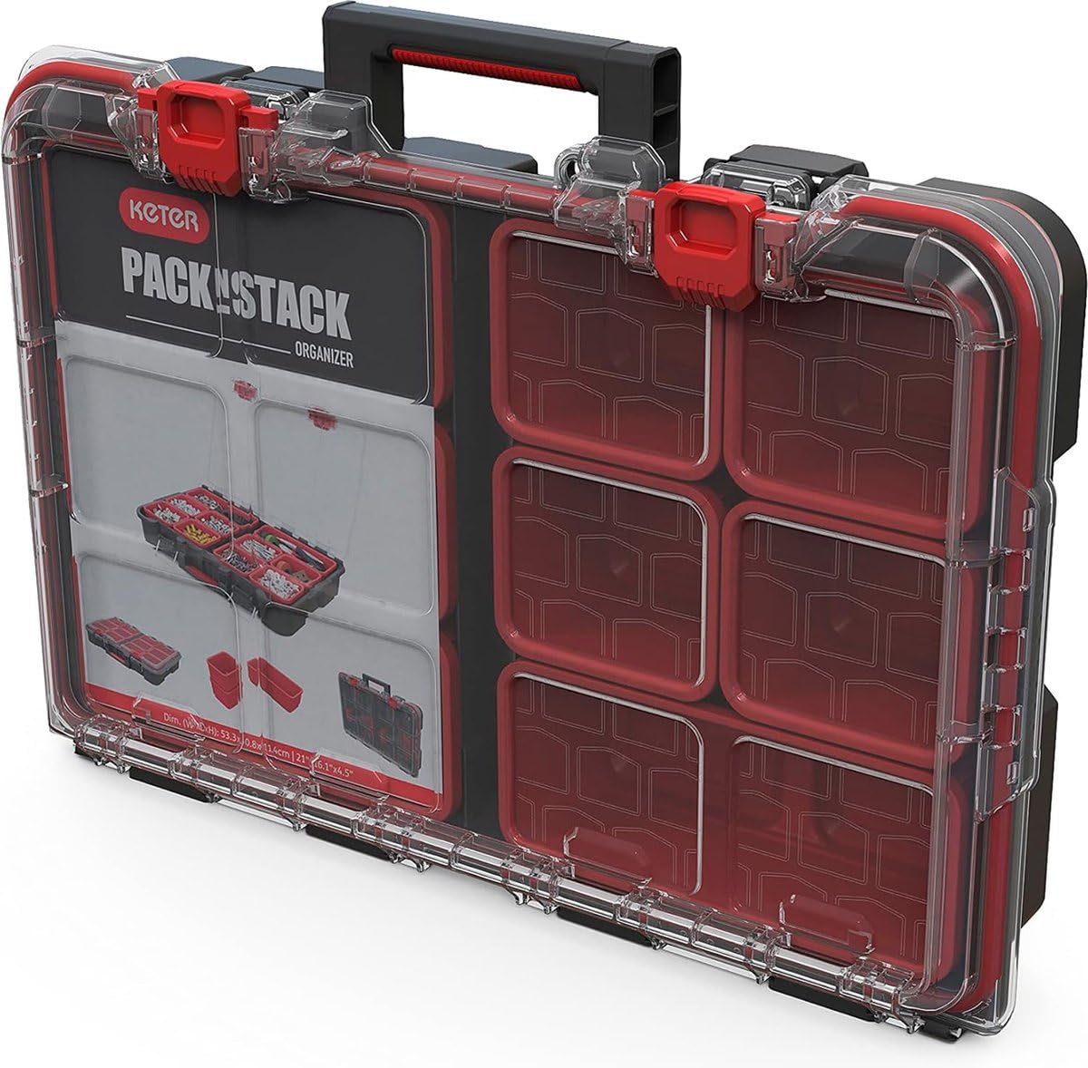 keter-stack-roll-system-werkzeugbox-mobil-schwarz-rot image 4