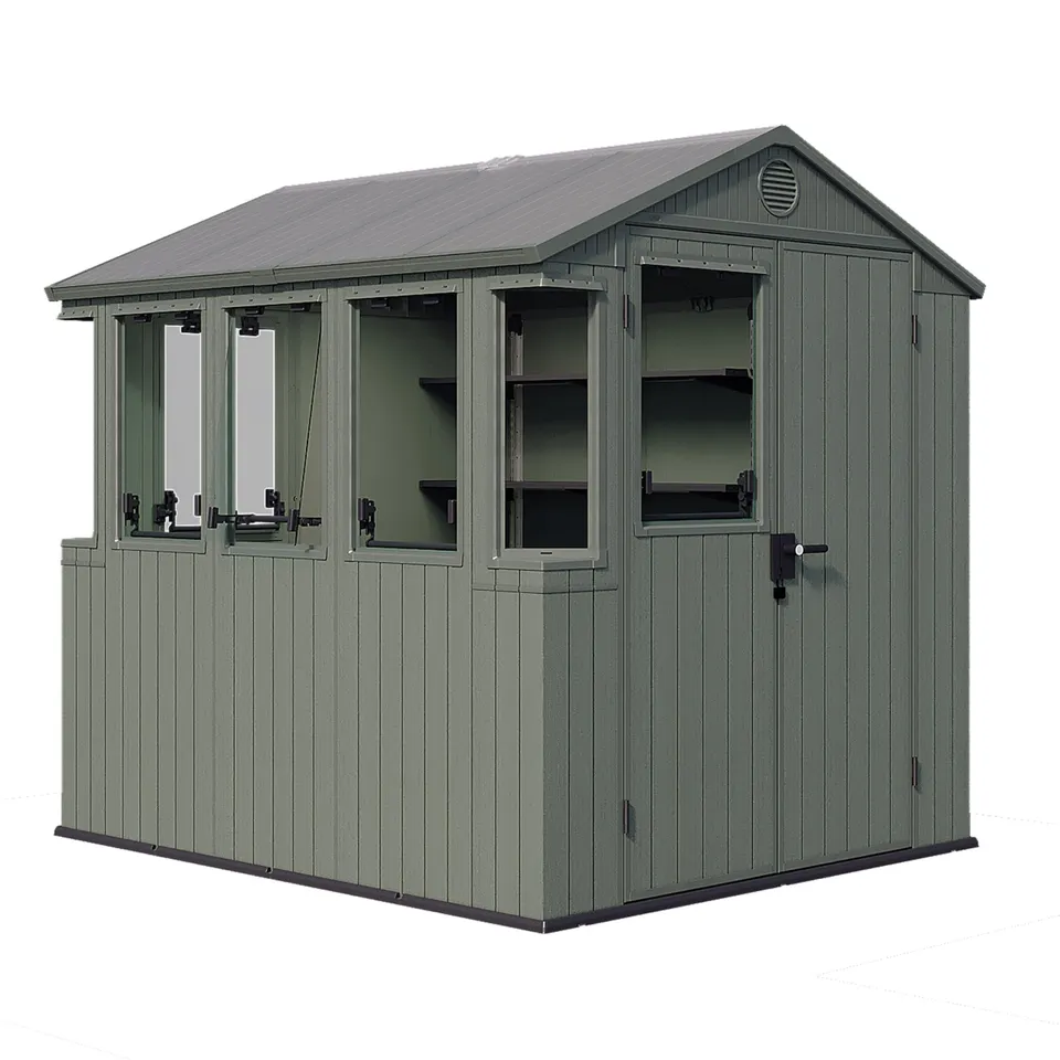 keter-darwin-gew-chshaus-244x190x221-cm-gr-n-kunststoff-treibhaus-mit-satteldach image 1