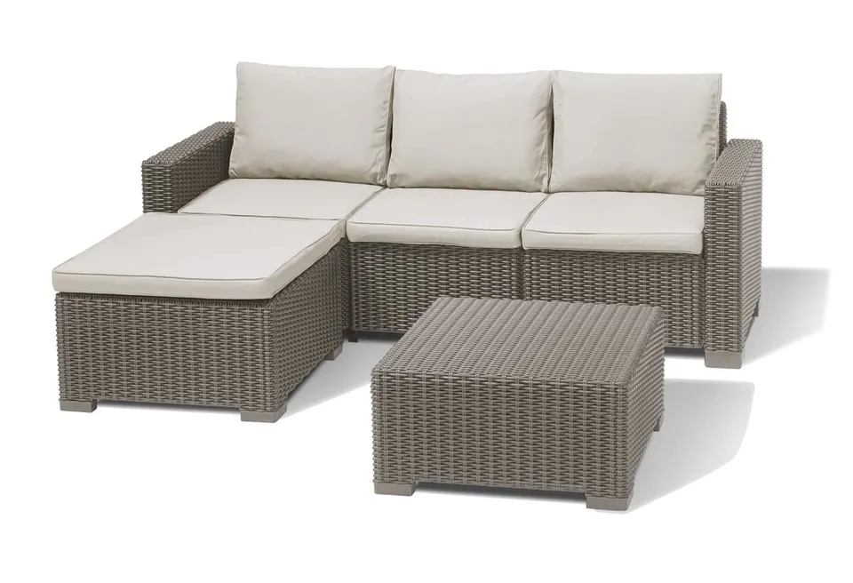 keter-allibert-california-chaise-longue-loungeset-3-bis-4-personen-cappuccino image 1