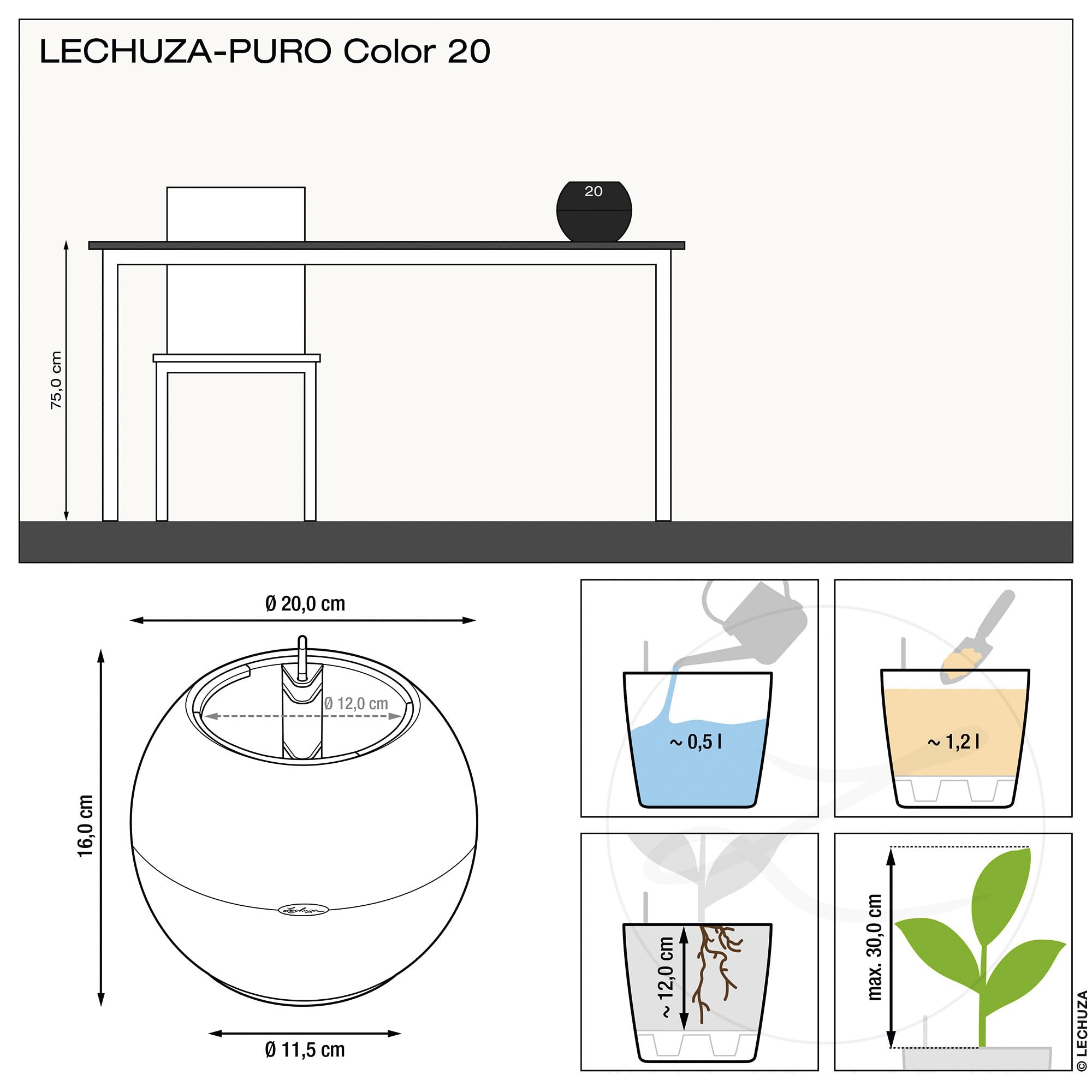 lechuza-puro-color-20-mit-makramee-aufh-ngung-20-x-16-cm-schiefergrau image 4