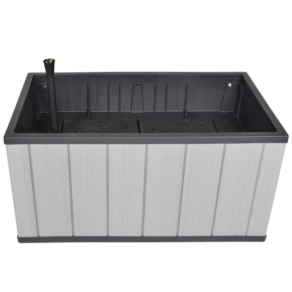 keter-sequoia-medium-hochbeet-88-l-grau-mit-bew-sserungssystem-und-rollen-99-x-5 image 3
