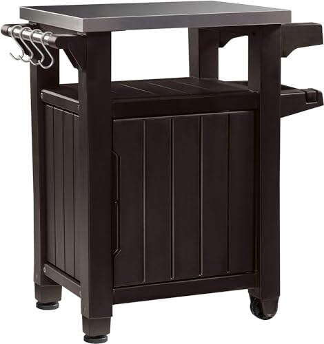 keter-unity-bbq-beistelltisch-70-x-54-x-90-cm-braun-mit-edelstahlplatte image 7