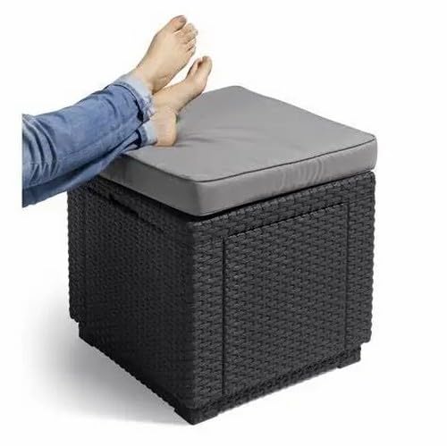 allibert-cube-garten-hocker-grau-mit-kissen-60-l-stauraum image 7
