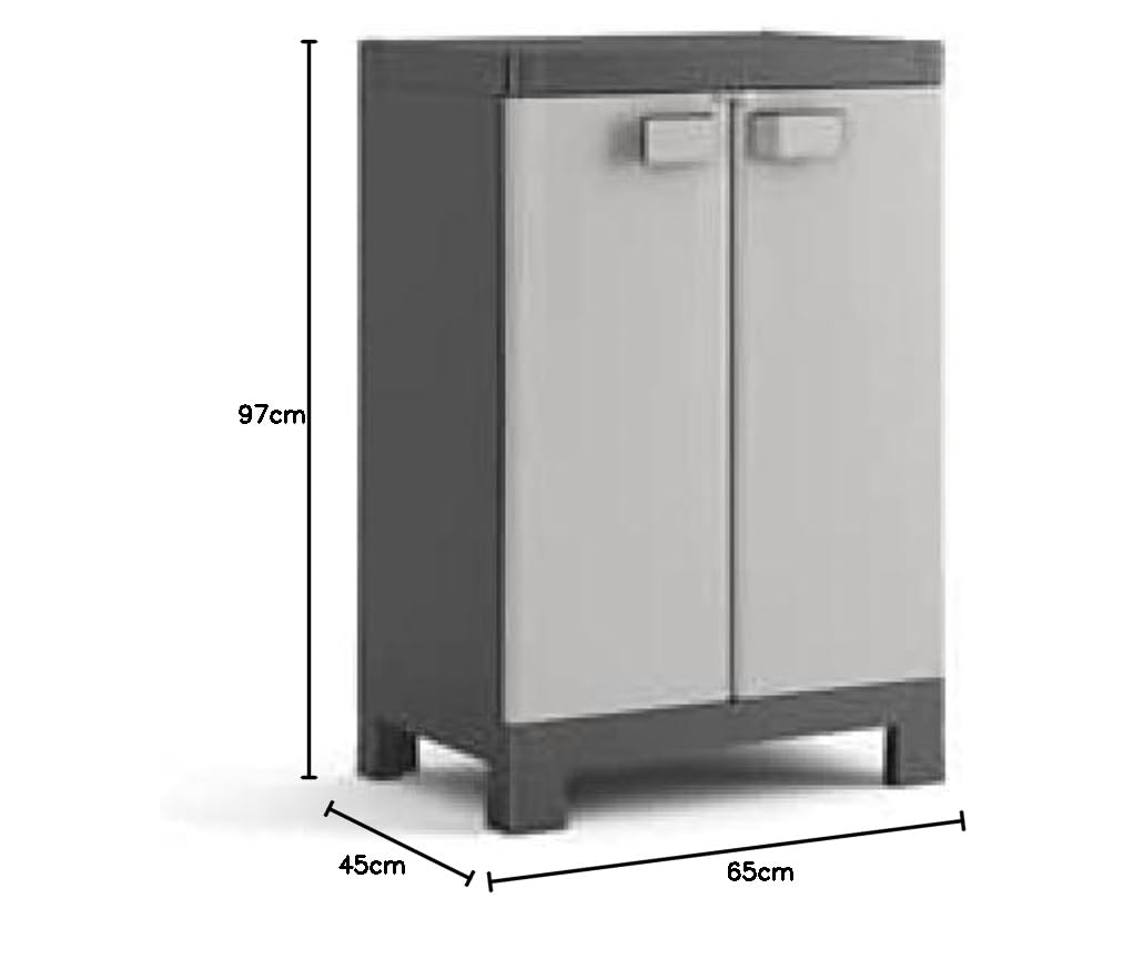 keter-logico-kunststoffschrank-niedrig-schwarz-grau-65-x-45-x-97-cm image 2