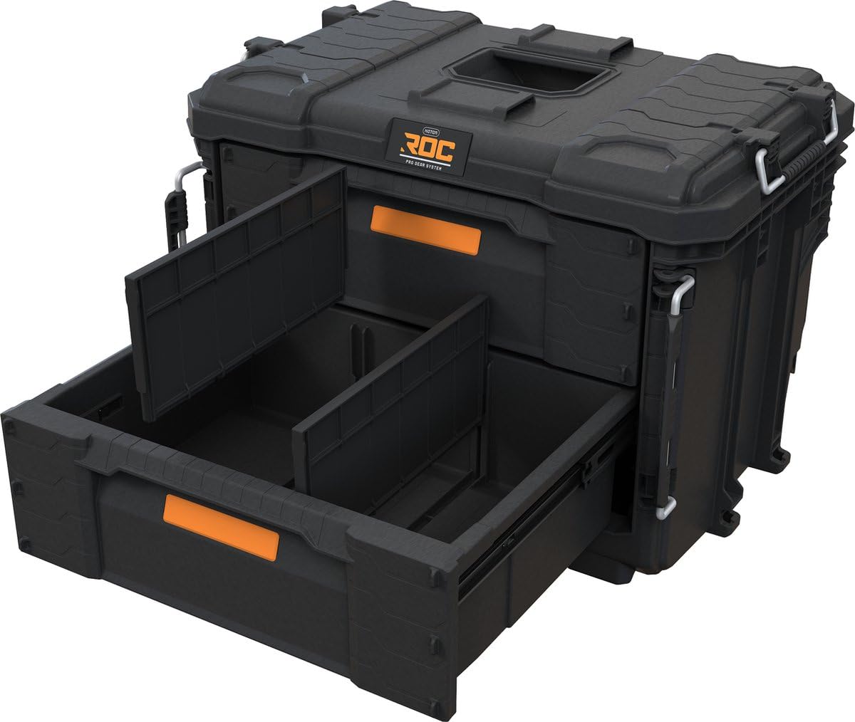 keter-pro-gear-xl-werkzeugkoffer-mit-2-schubladen-56-x-37-x-41-cm-schwarz image 2