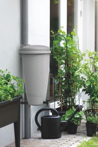 elho-green-basics-rain-catcher-35l-regentonne-living-beton-mit-fallrohr-anschlus image 7