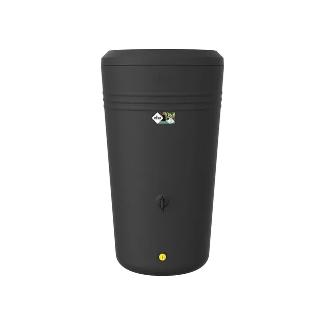 elho-green-basics-regentonne-200l-living-black-mit-pflanzkasten image 1