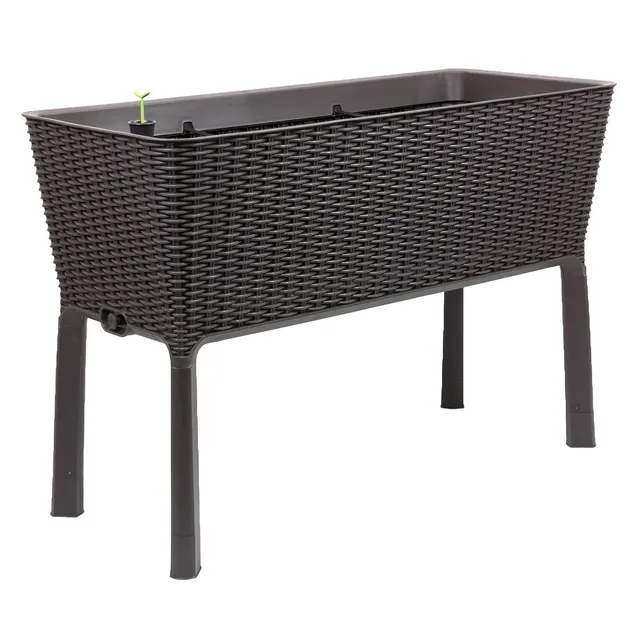 keter-easy-grow-hochbeet-braun-mit-bew-sserungssystem-rattanoptik image 1