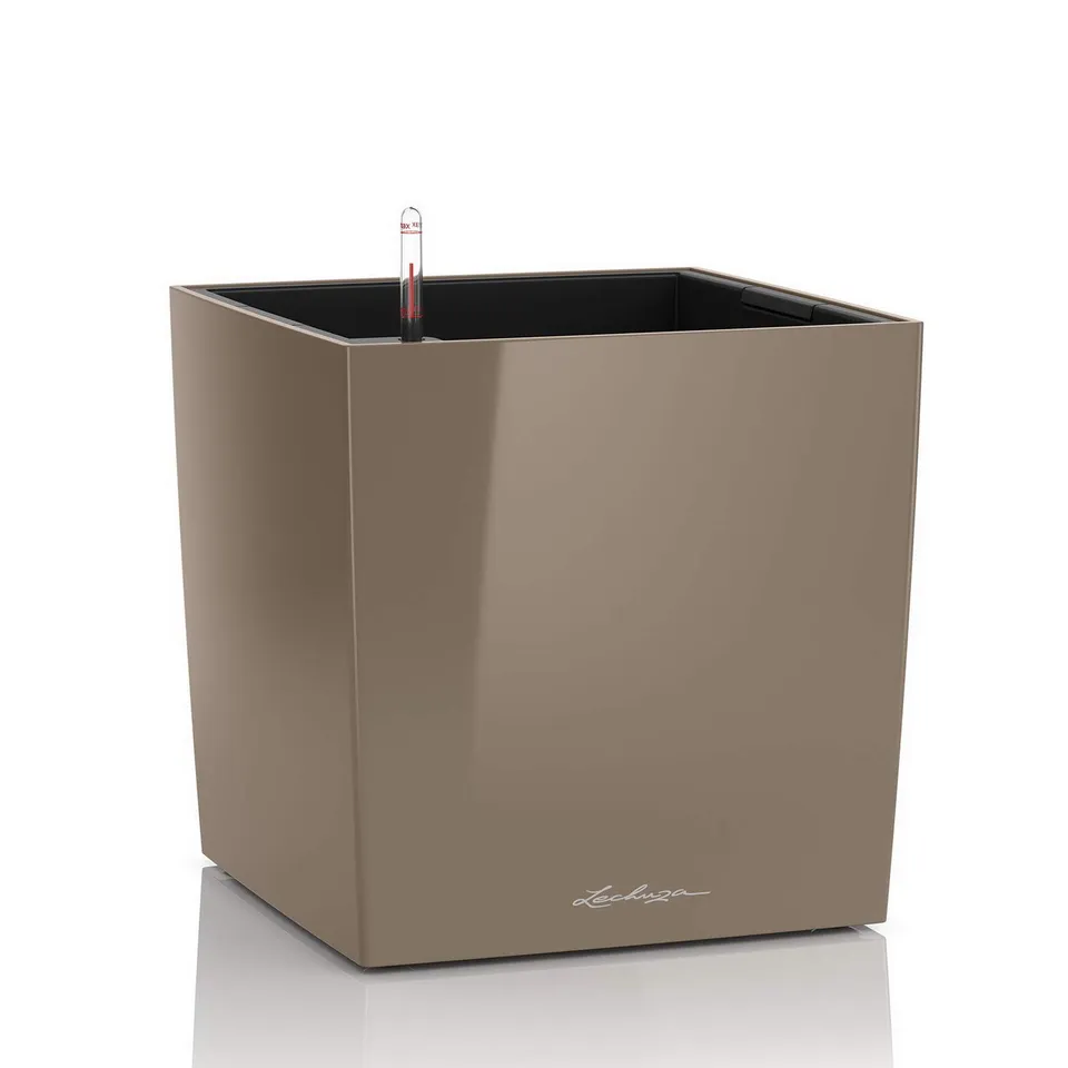 lechuza-cube-30-komplettset-taupe-hochglanz-30x30x30-cm image 1