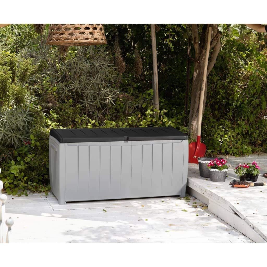 keter-novel-kissenbox-340-l-aufbewahrungsbox-mit-sitzbank-124x55x62-5-cm-grau-sc image 3