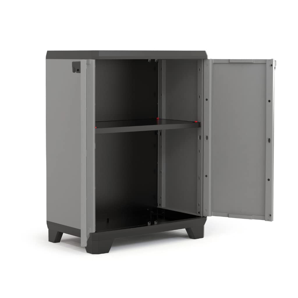 keter-stilo-kunststoffschrank-niedrig-68x39x90-cm-grau-schwarz-rot image 3