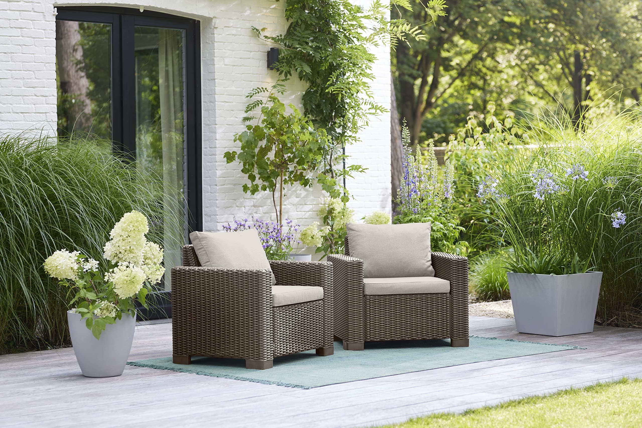 allibert-by-keter-california-gartenlounge-sessel-2er-set-cappuccino-sand-83-x-68 image 2