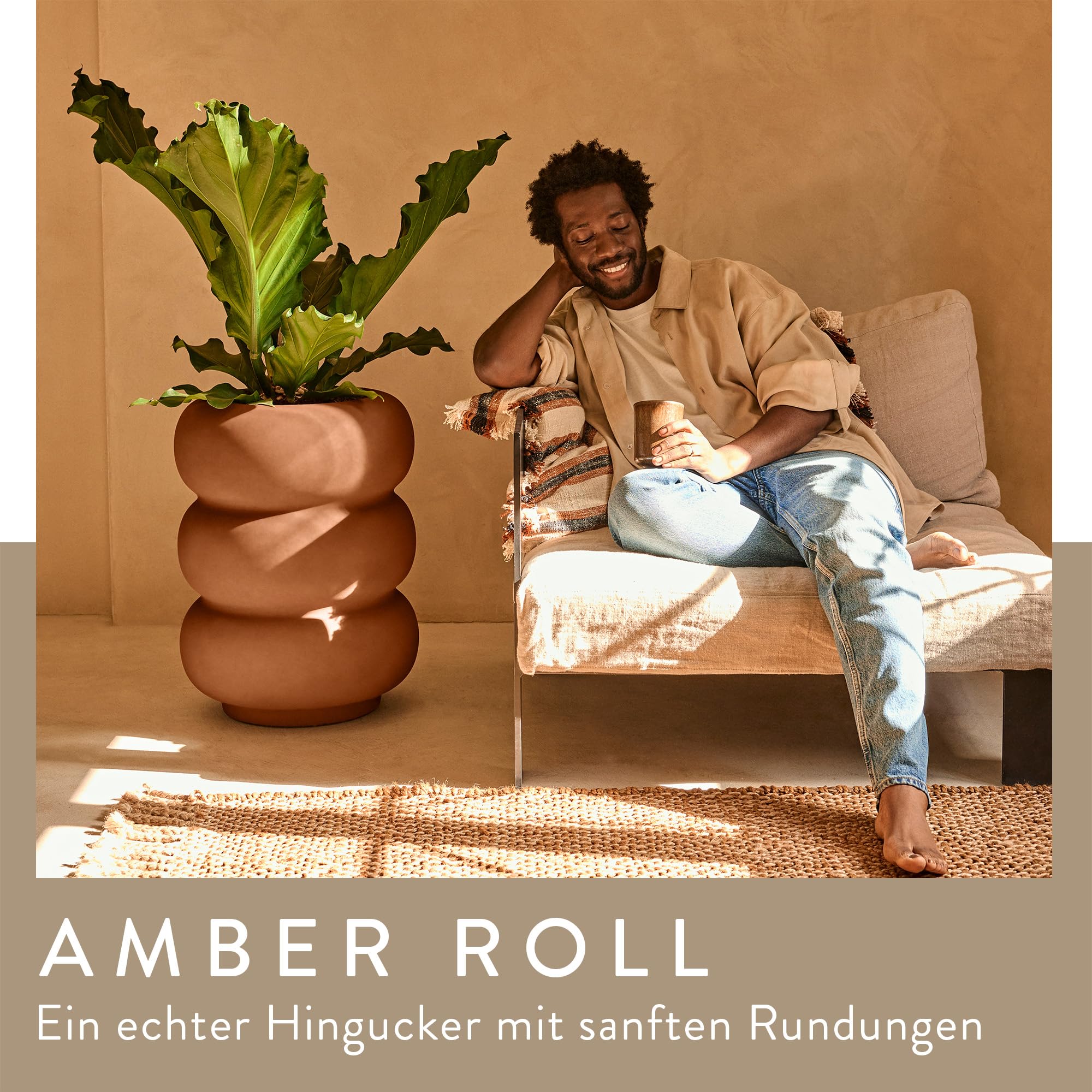elho-amber-roll-high-43cm-blumentopf-caramel-43-x-h-58-cm image 2