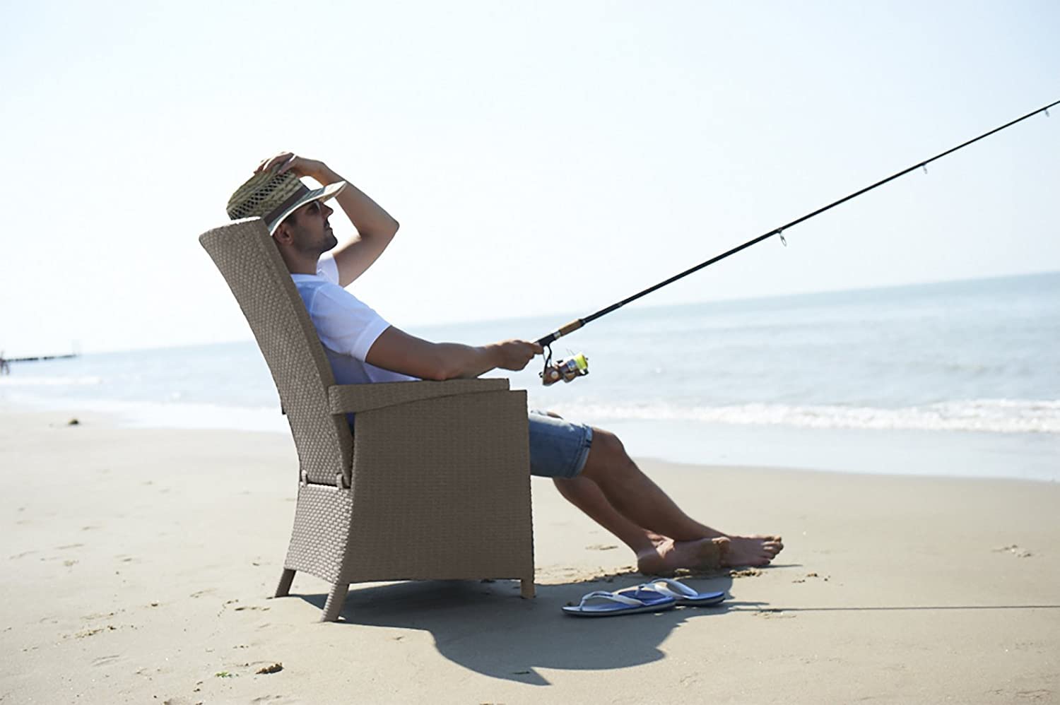 keter-allibert-vermont-verstellbarer-dining-sessel-cappuccino-mit-sand-kissen image 2