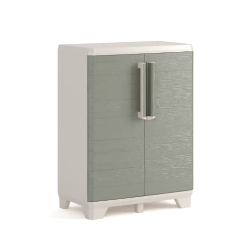 keter-wood-grain-kunststoffschrank-niedrig-beige-68-x-39-x-97-cm image 6