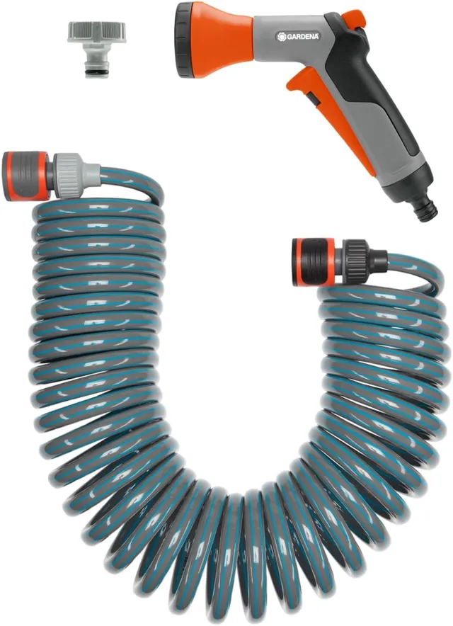 gardena-4647-20-spiralschlauch-komplett-set-10-m-mit-bew-sserungsbrause-9-mm image 1