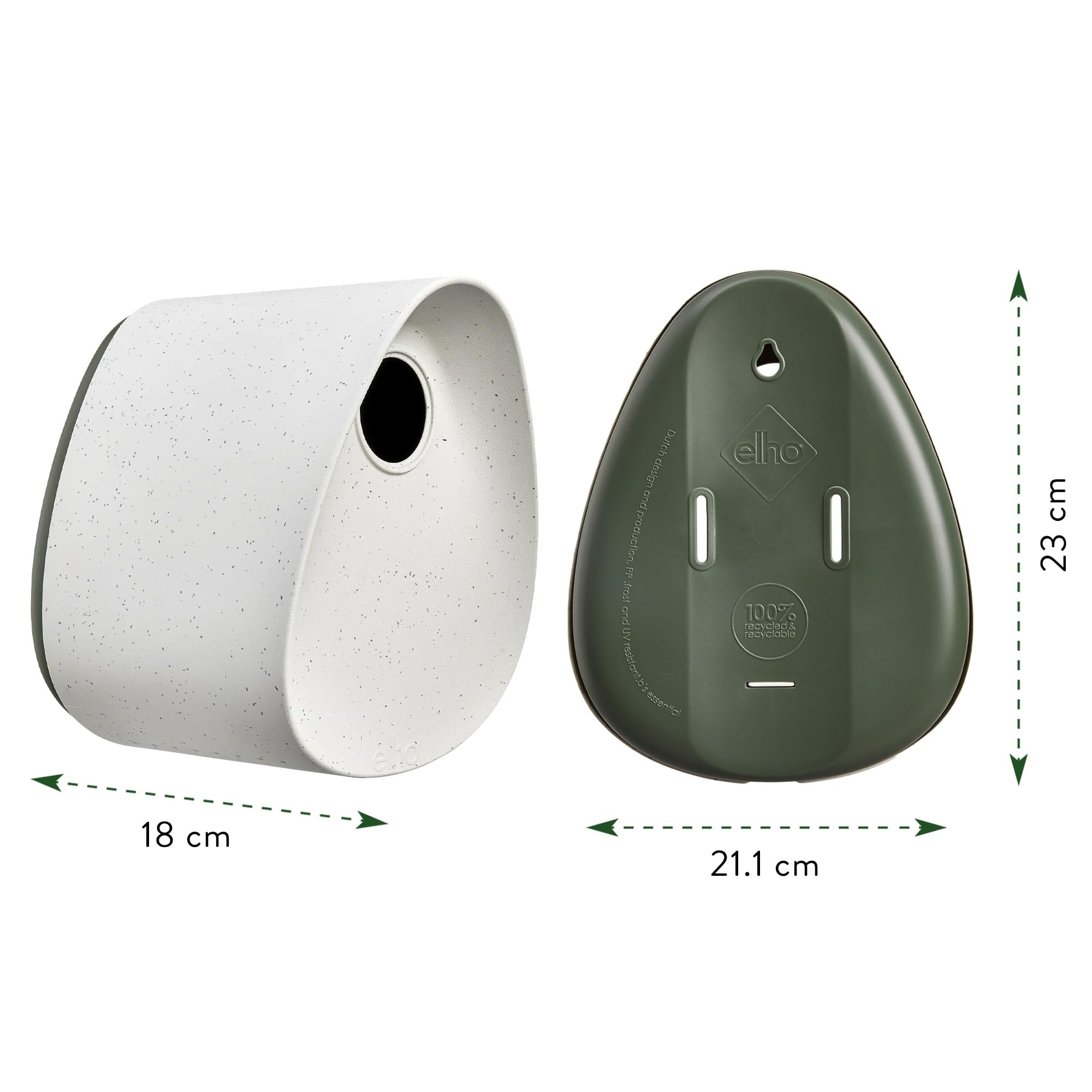 elho-essential-vogelhaus-18-cm-fibrous-grey-100-recycelter-kunststoff image 7