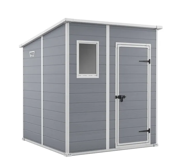 keter-manor-pent-6x6-ger-tehaus-grau-kunststoff-gartenhaus-183x185x200-cm image 1
