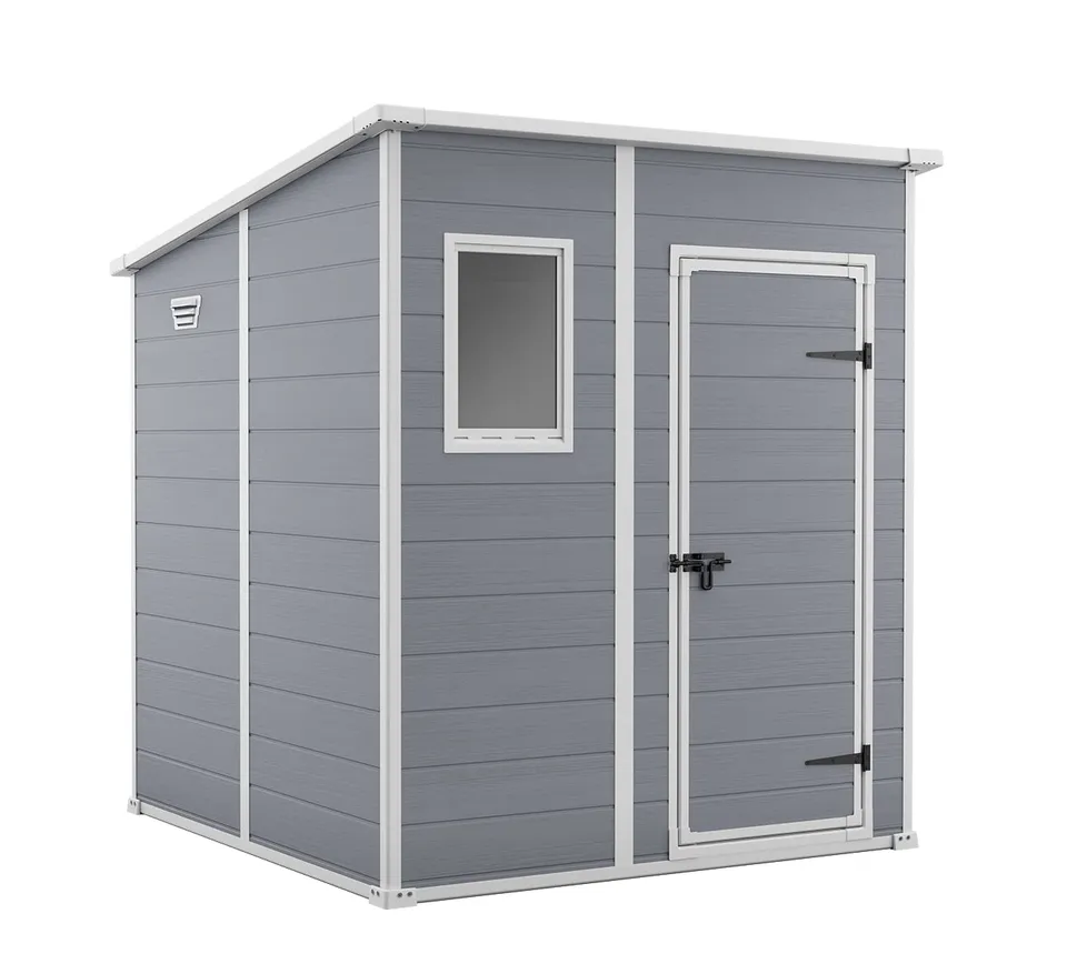 keter-manor-pent-6x6-ger-tehaus-grau-kunststoff-gartenhaus-183x185x200-cm image 1