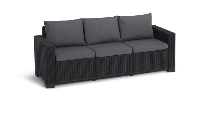 keter-california-3-sitzer-loungesofa-anthrazit-rattanoptik-wetterfest image 1