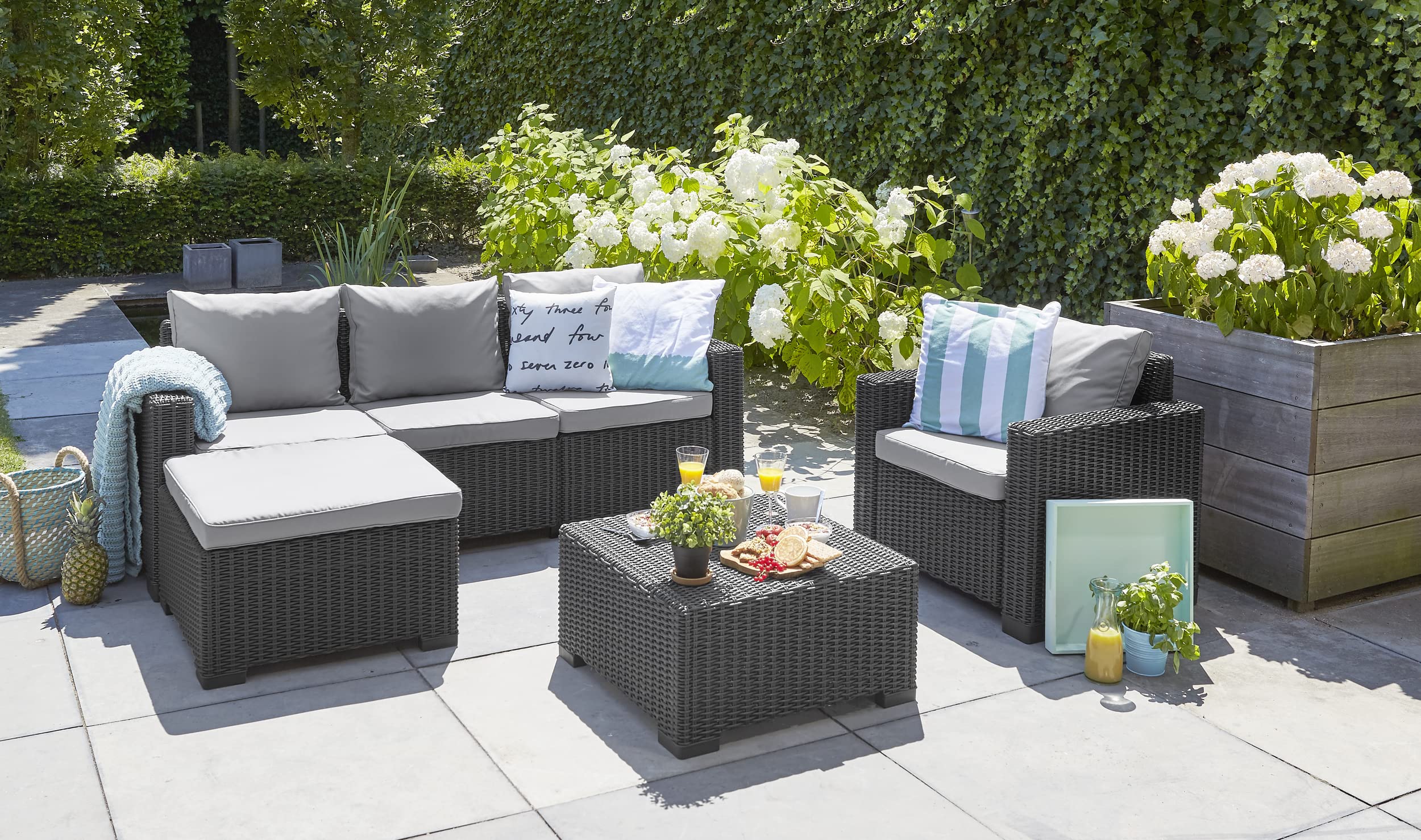 allibert-by-keter-moorea-lounge-set-4-tlg-graphit-cool-grey-sofa-sessel-hocker-t image 2