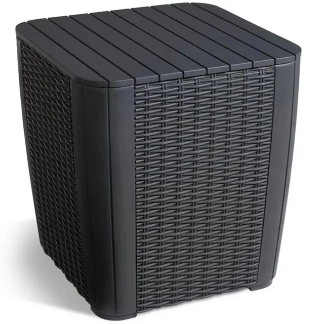 allibert-by-keter-luzon-round-beistelltisch-mit-stauraum-graphit-39-x-39-x-42-5- image 1