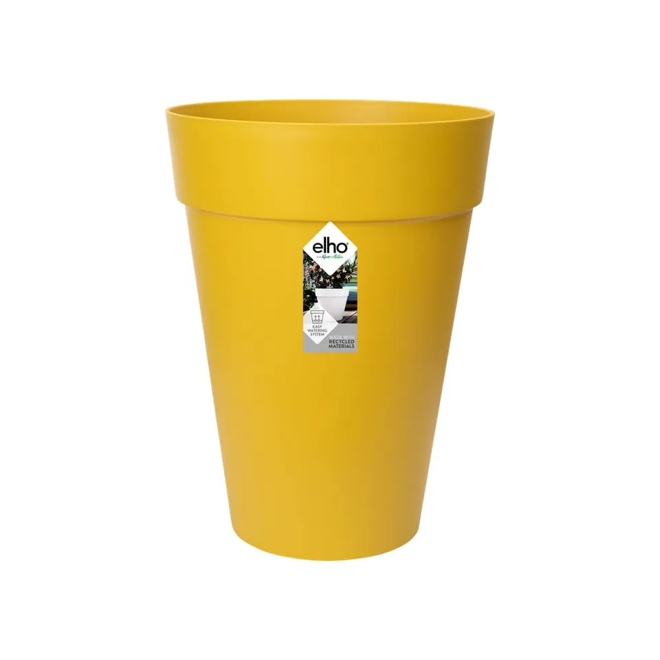 elho-loft-urban-rund-hoch-35-cm-blumentopf-ocker image 1