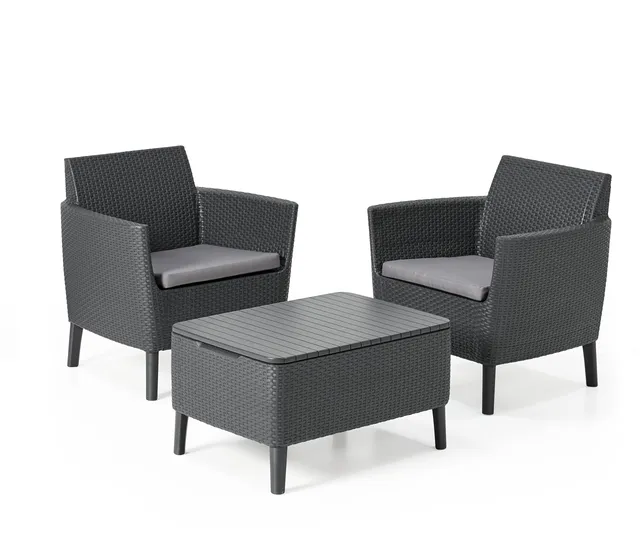 keter-salemo-balcony-gartenm-bel-set-aus-rattan-2-sessel-couchtisch-mit-stauraum image 1
