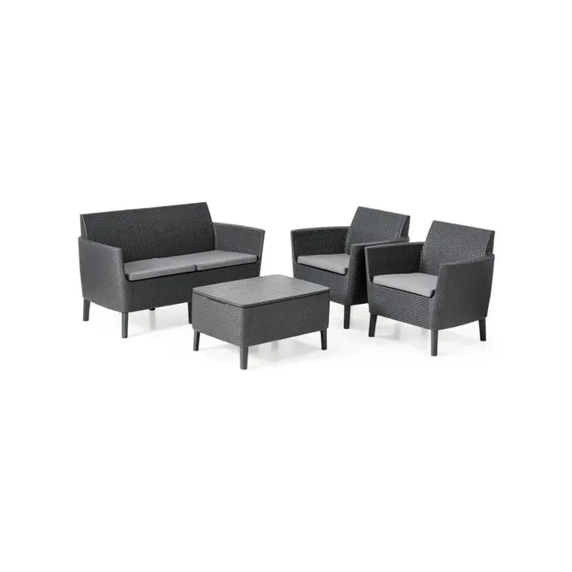 keter-allibert-salemo-ws-2-seater-lounge-set-2-sessel-sofa-tisch-mit-stauraum-gr image 1