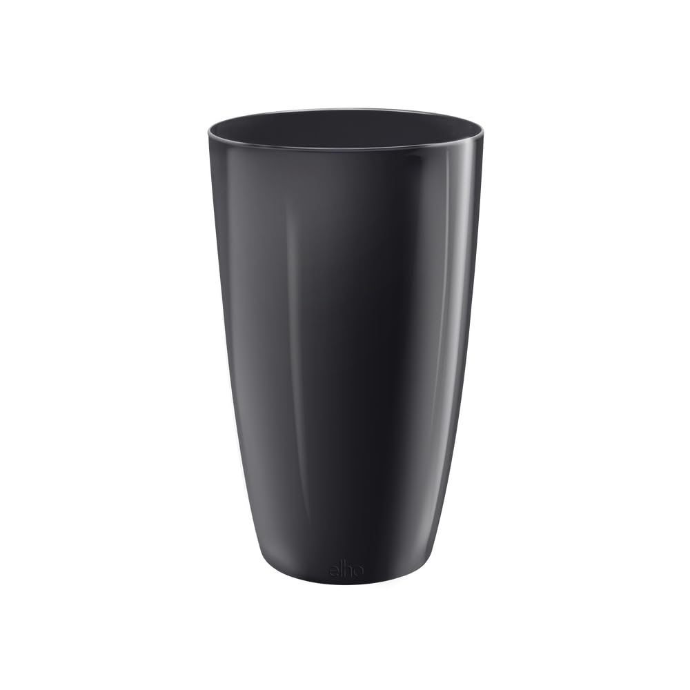 elho-brussels-diamond-rund-hoch-27-blumentopf-metallic-schwarz image 3