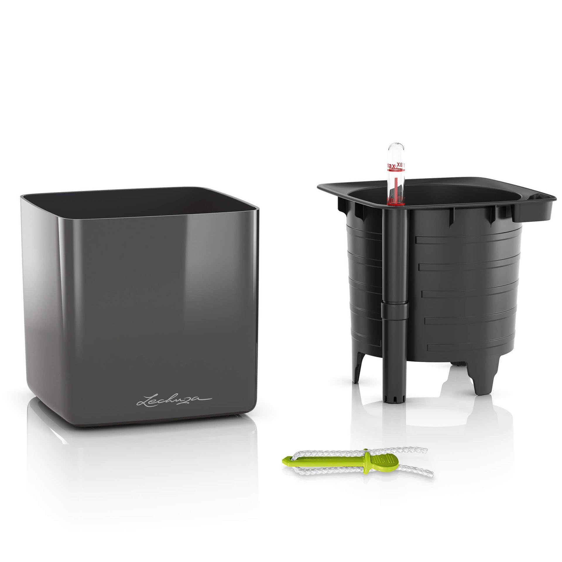 lechuza-cube-premium-14-wei-hochglanz-pflanzgef-mit-bew-sserungssystem image 3