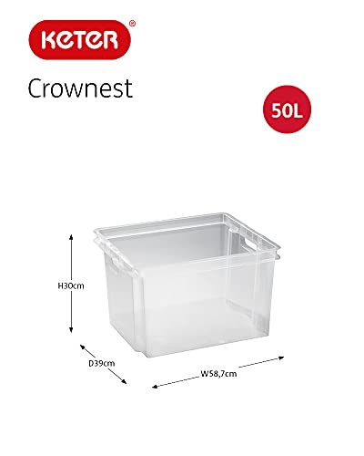 keter-crownest-box-50-l-transparent-stapelbox-58-7x39x30-cm image 6
