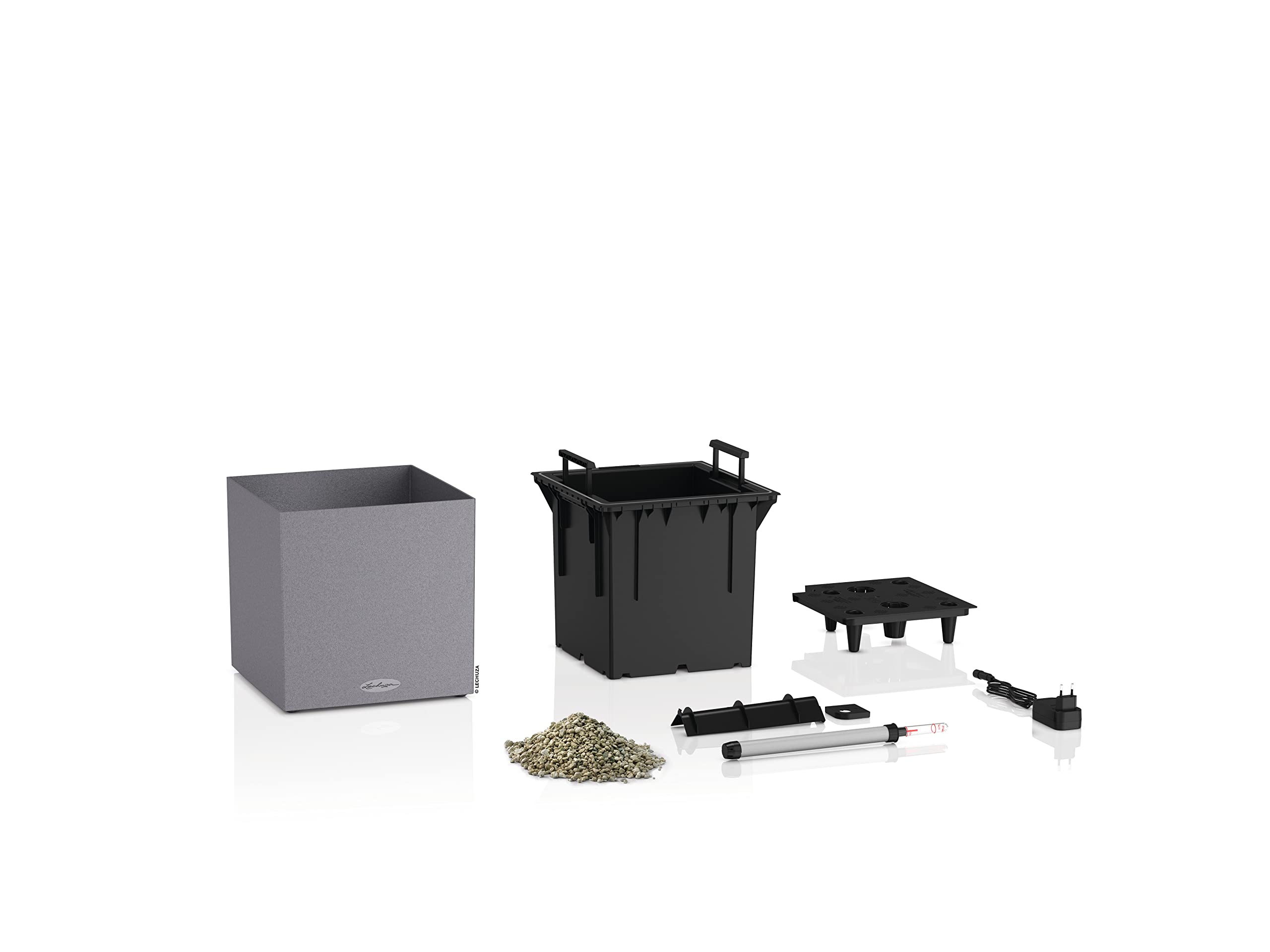 lechuza-canto-stone-30-low-led-pflanzw-rfel-all-in-one-set-steingrau image 3