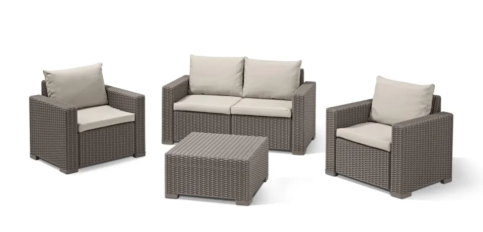 keter-allibert-california-loungeset-4-personen-cappuccino image 1
