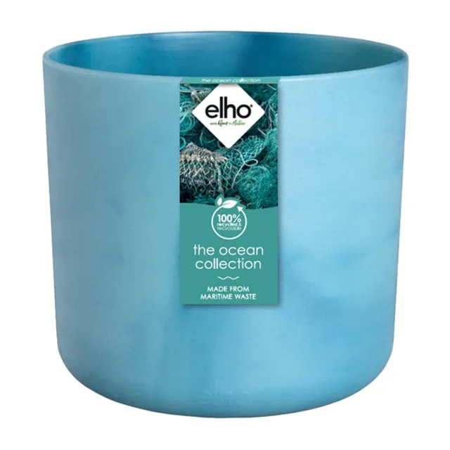 elho-the-ocean-collection-rund-22-cm-blumentopf-atlantikblau image 1