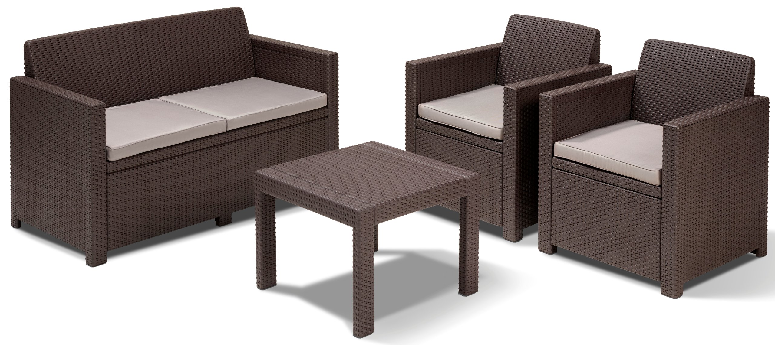 keter-allibert-alabama-lounge-set-4-teilig-braun-rattanoptik image 2