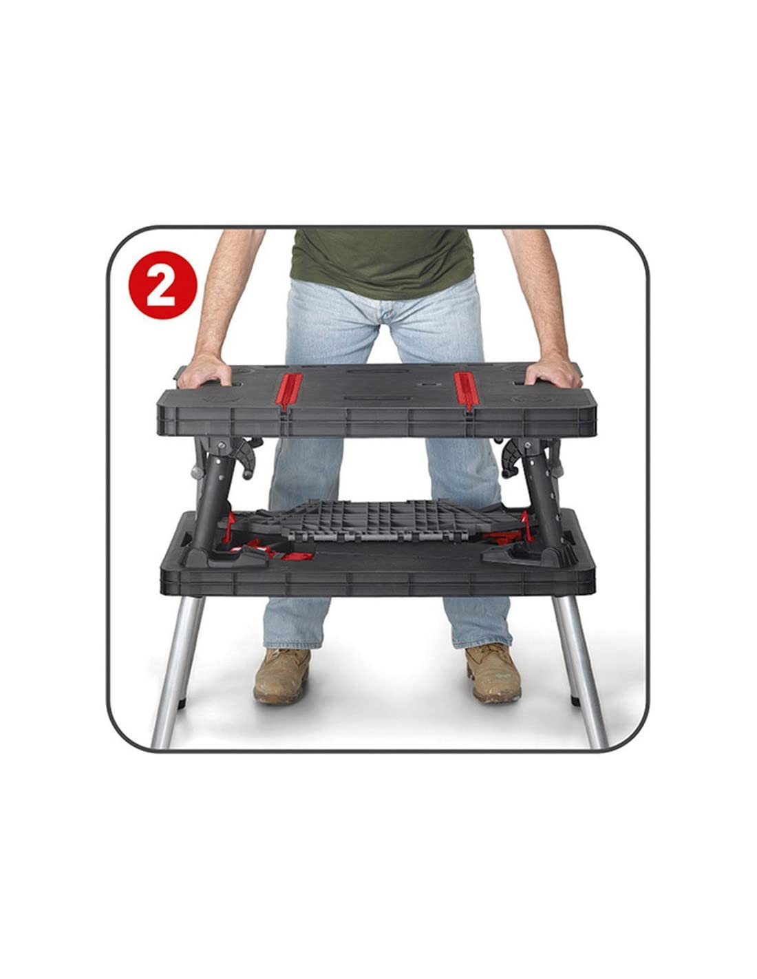 keter-klappbarer-werkzeugtisch-450-kg-tragkraft-schwarz image 3