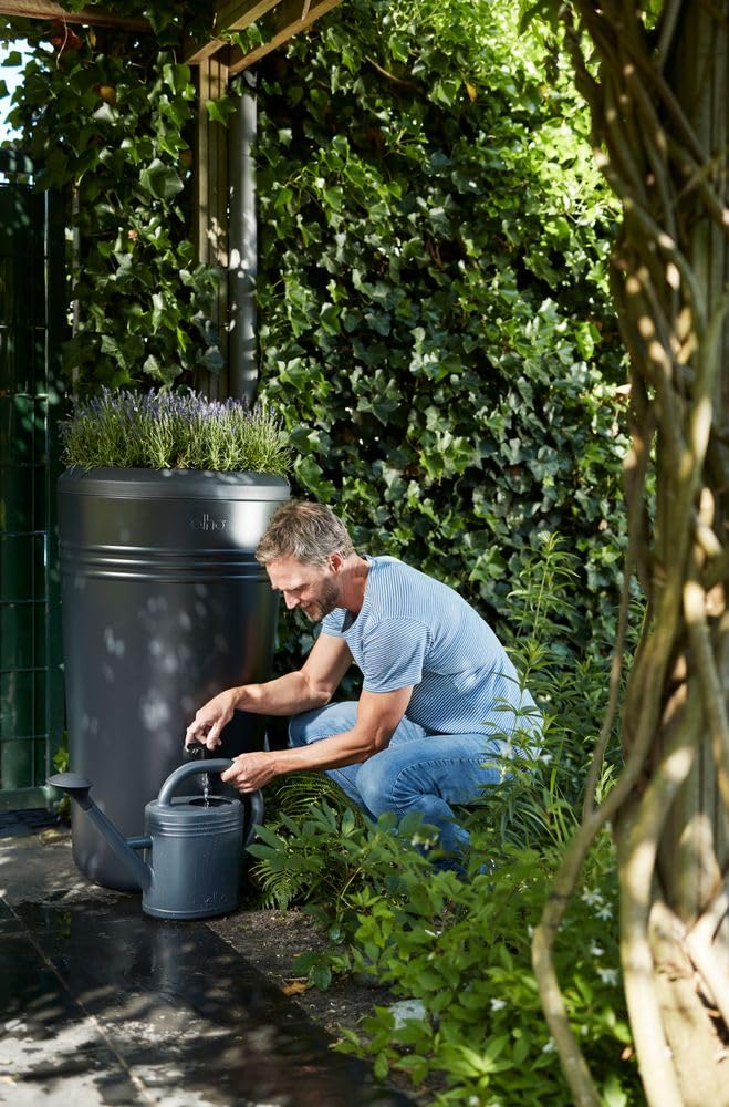 elho-green-basics-regentonne-200l-living-black-mit-pflanzkasten image 8