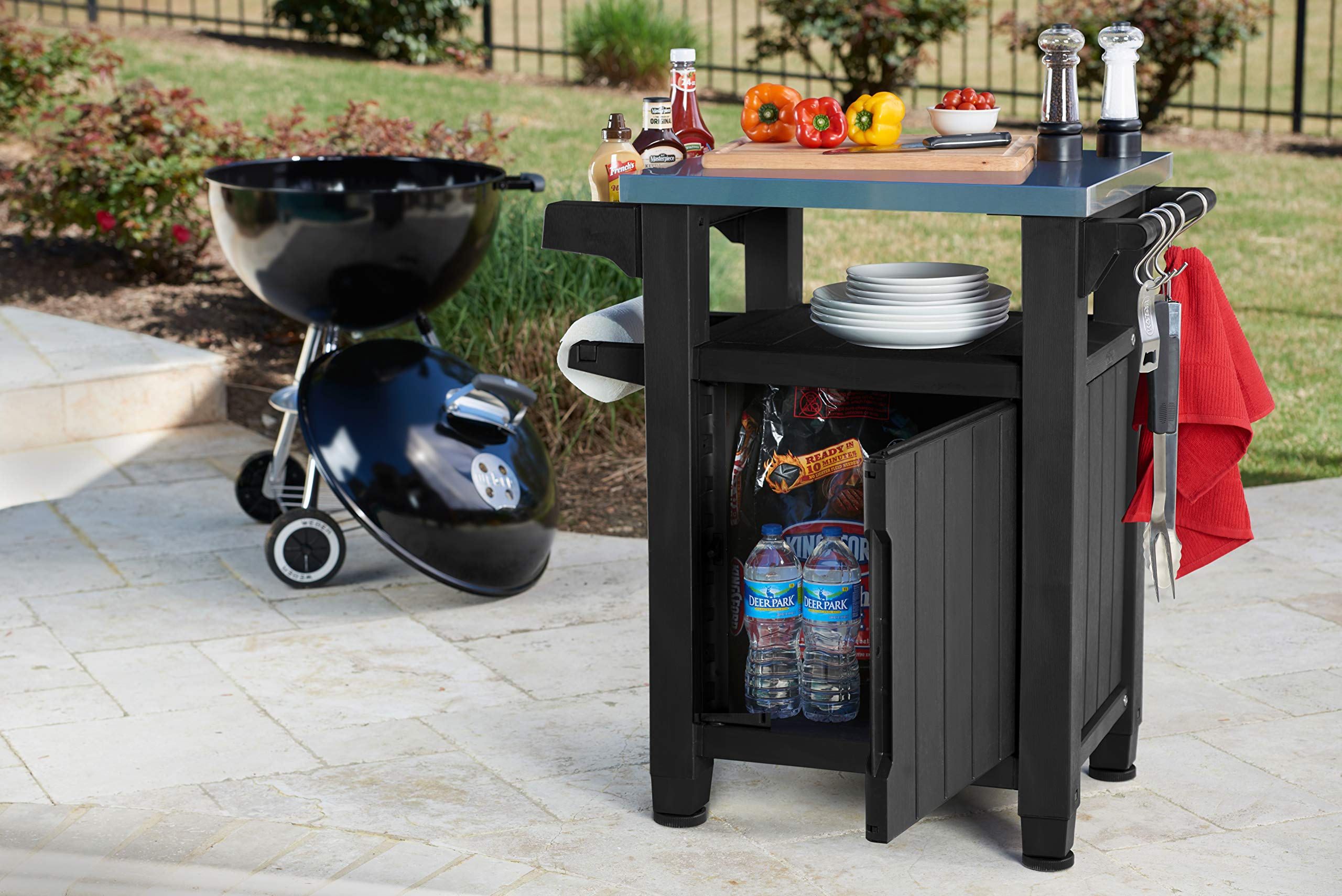 keter-unity-bbq-beistelltisch-graphit-70x54x90-cm-edelstahl image 3