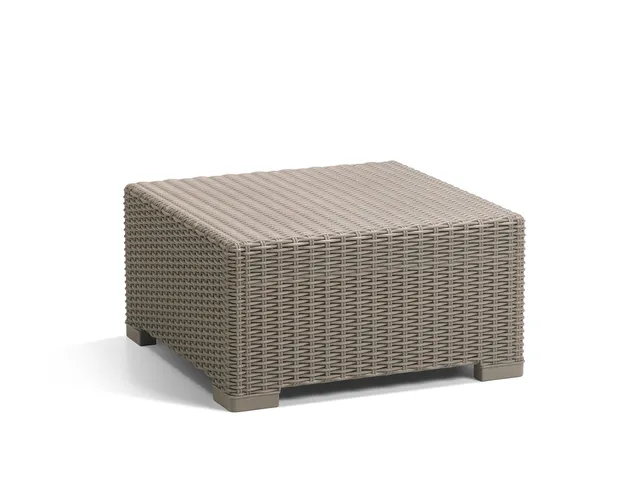 allibert-by-keter-california-gartentisch-68-x-68-x-35-cm-rattanoptik-cappuccino image 1